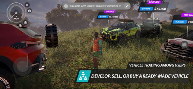 Giao dịch xe đua với người chơi khác trong game 