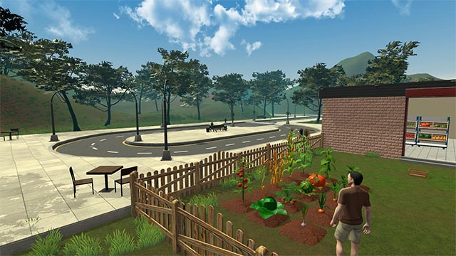 Trồng trọt, chăn nuôi và bán hàng siêu thị trong game Farming and Supermarket Simulator