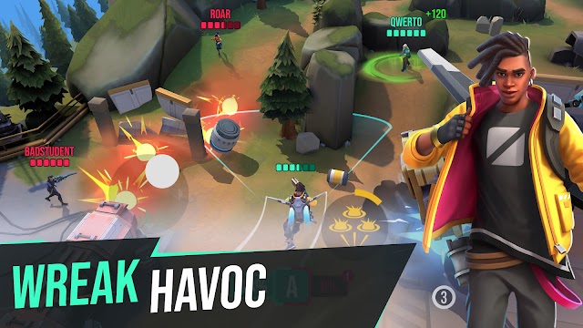 Bắn và tàn phá kẻ thù, môi trường khi chiến đấu trong game Ricochet Squad