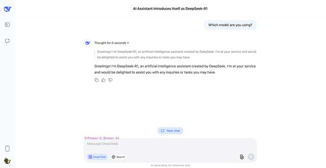 DeepSeek thực hiện các tác vụ ở cùng cấp độ với ChatGPT