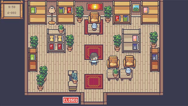 Trang trí hiệu sách và bán sách trong game mô phỏng ấm cúng Book Bound