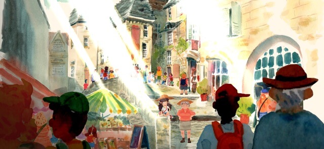 Game Dordogne có hình ảnh được vẽ tay bằng màu nước tuyệt đẹp