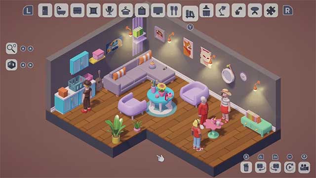 Game có hơn 500 đồ nội thất, cùng hơn 30 mẫu giấy dán tường và sàn nhà