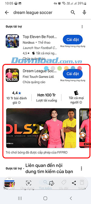 Tải game Dream League Soccer 2025