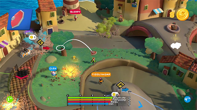 Chơi trên đấu trường TurboSquad dành cho tối đa 4 tay đua