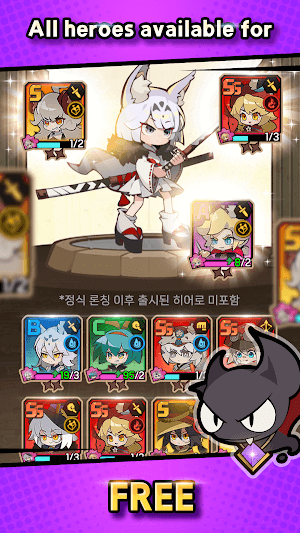 Switching Heroes Idle RPG cho bạn thành lập một đội anh hùng mạnh mẽ để chiến đấu