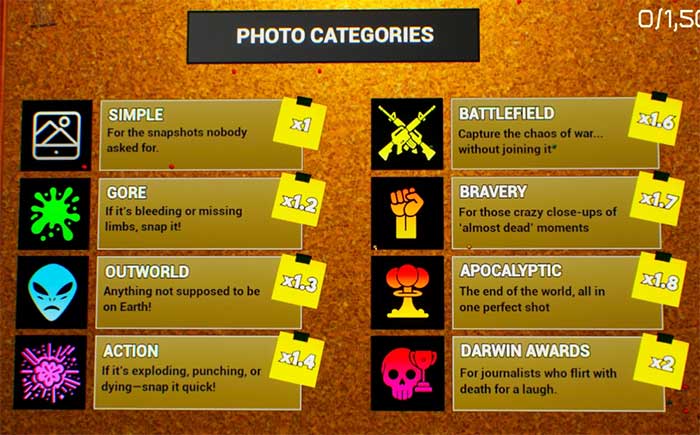 Các danh mục ảnh trong The Headliners