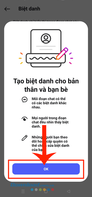 Ấn vào nút OK