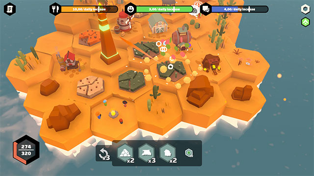 Xây dựng ngôi làng trên hòn đảo lục giác với trò chơi mô phỏng chiến lược HEXAROMA