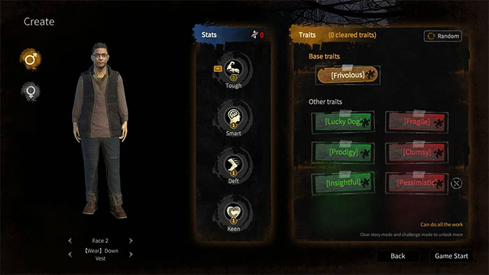 Người chơi sẽ được tự do tạo hình nhân vật của mình trong Sandbox Mode của Nobody - The Turnaround