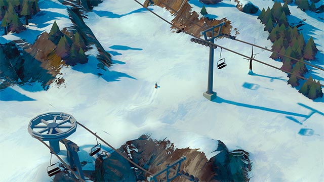 Góc nhìn từ trên xuống giúp người chơi The Vast White bao quát toàn bộ cuộc phiêu lưu