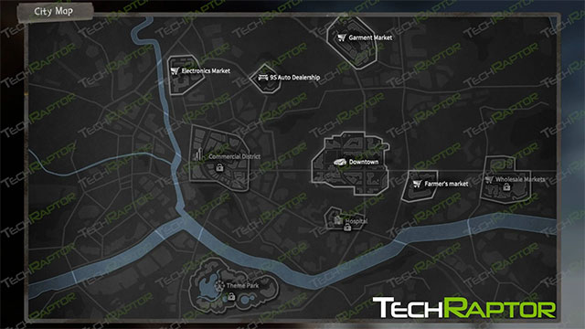 Bản đồ thành phố trong Nobody - The Turnaround