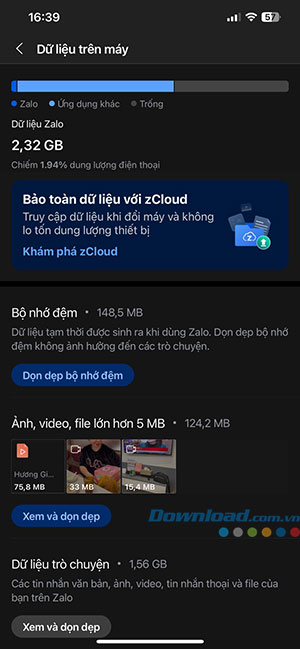 don dep bo nho Zalo 2*511168