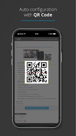 3CX tự động cấu hình với QR Code 