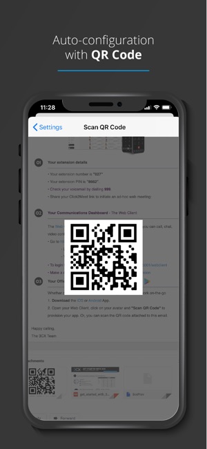 3CX tự động cấu hình với QR Code 