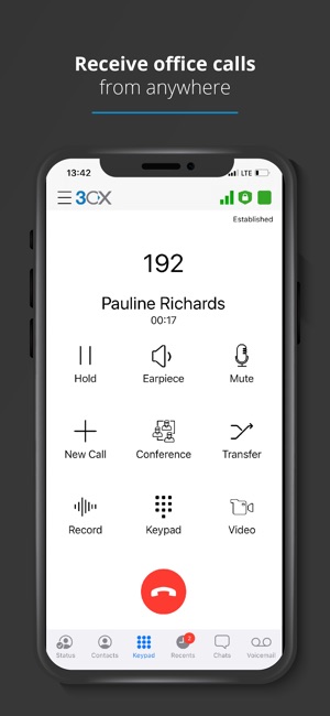 3CX cho phép bạn nhận các cuộc gọi văn phòng ở mọi lúc, mọi nơi