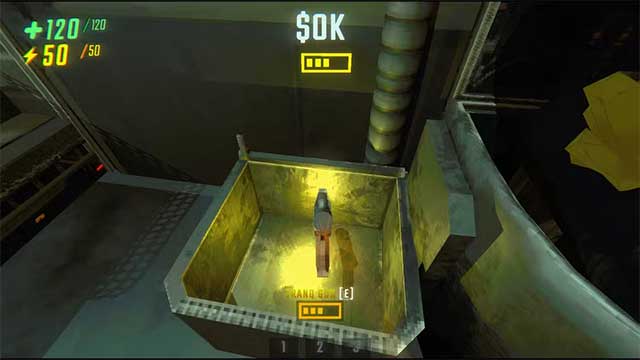 Thả vật phẩm vào cái bồn bên trái cỗ máy để sạc lại