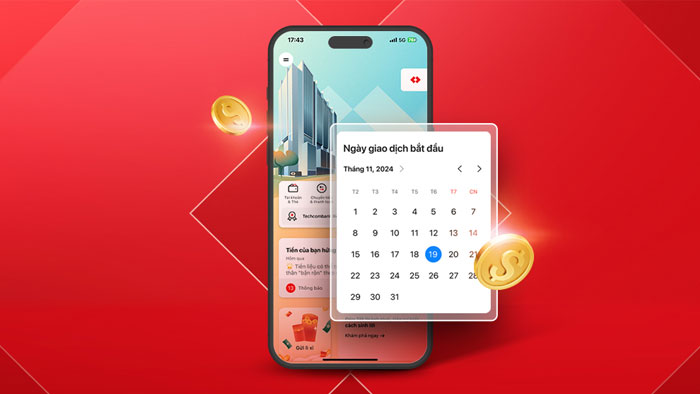Tính năng Đặt lịch chuyển tiền trên Techcombank Mobile
