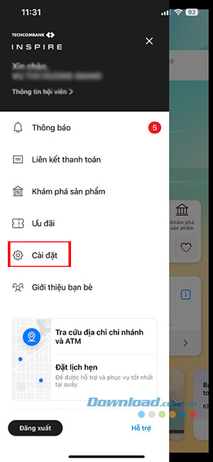 dat lich chuyen tien Techcombank Mobile 12*512252