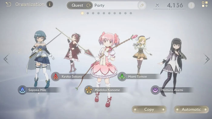 Một số nhân vật trong Madoka Magica Magia Exedra