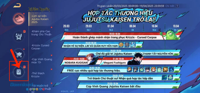 Chạm vào biểu tượng thông báo