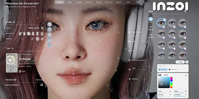 Hệ thống tạo nhân vật của inZOI nổi bật với các tùy chọn chỉnh sửa cực kỳ chi tiết