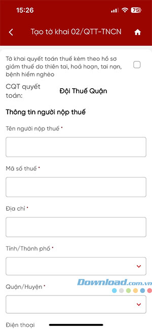 huong dan quyet toan thue tncn tren etax mobile 9*513492