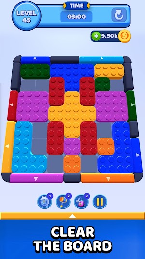 Giải các câu đố khối đầy màu sắc và dọn sạch bảng trong game Color Block Jam 