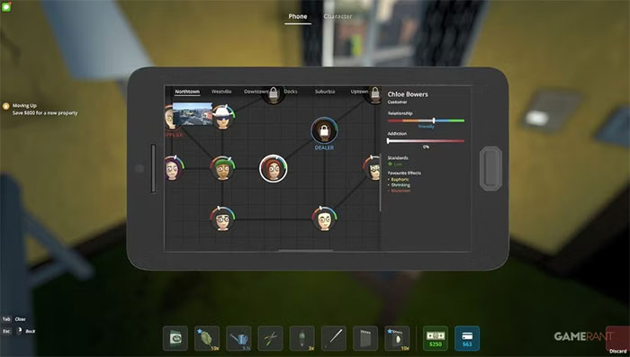 Mở điện thoại để xem các khách hàng và Dealer hiện có