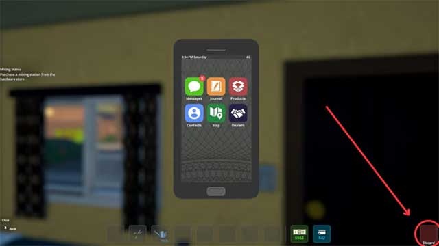 Mở điện thoại rồi chọn nút Discard ở góc dưới bên phải màn hình