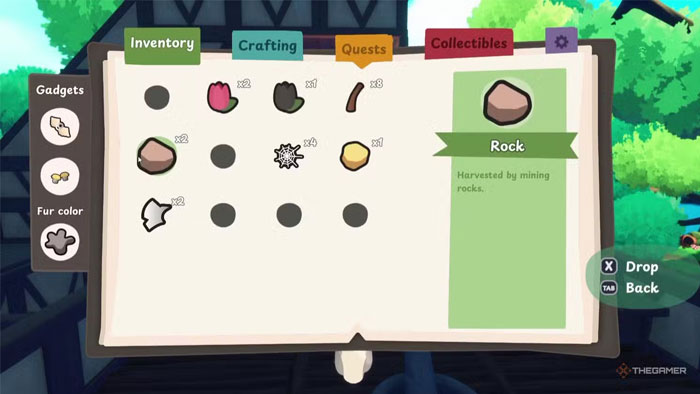 Các vật liệu xây dựng trong Squirreled Away