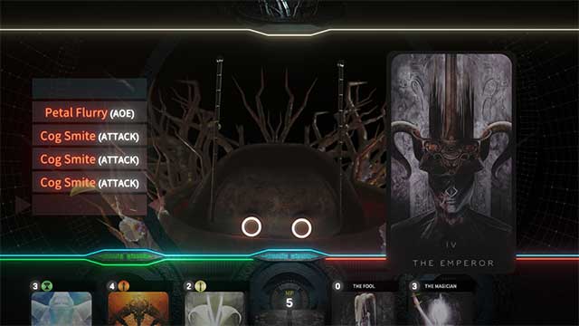 Thu thập các lá bài Tarot và sử dụng chúng trong các trận chiến theo lượt