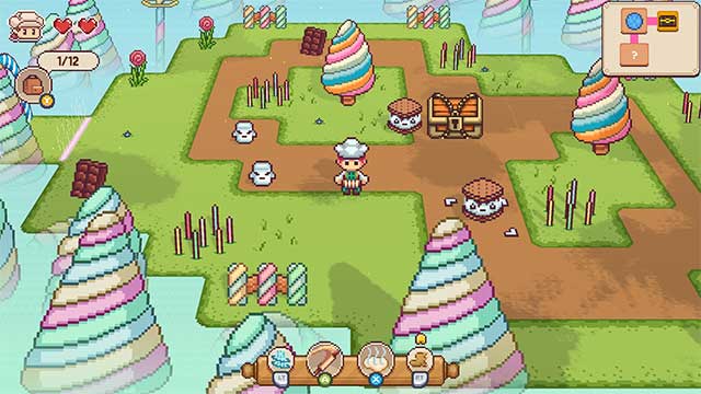 Khám phá ngục tối đồ ngọt dễ thương và chiến đấu với kẻ thù kẹo