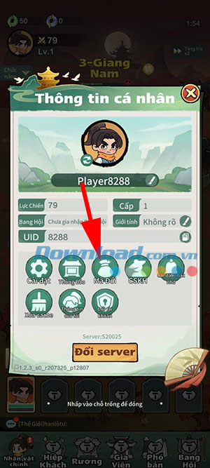 Hướng dẫn nhập code game Tông Sư Mạnh Nhất