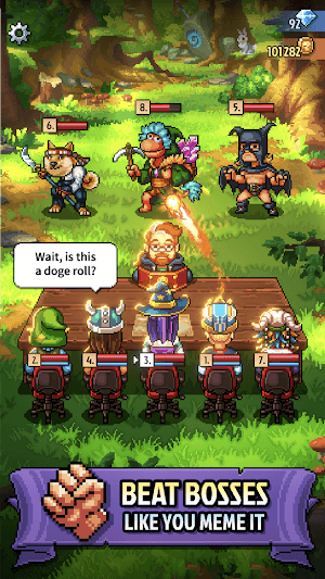 Đánh bại các con trùm mạnh mẽ trong Knights of Pen and Paper 3
