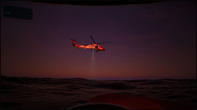 Phối hợp với trực thăng cứu hộ để giải cứu những người sống sót