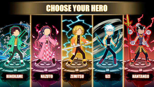 Các nhân vật khác để mở khóa như Nezuko, Zenitsu, Uzui,...