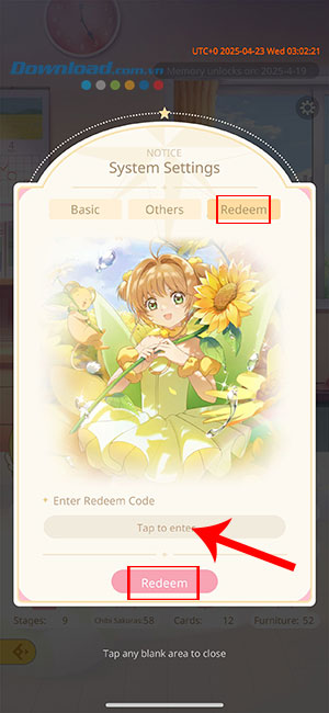 code cardcaptor sakura memory key 3*516456