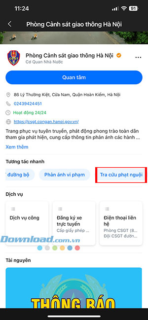 cach tra cuu phat nguoi tren Zalo 2*516829