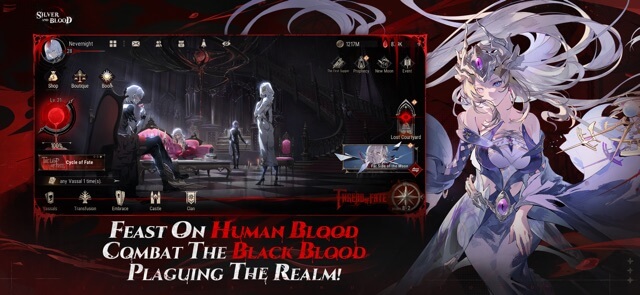 Dùng máu con người để chống lại BlackBlood, thống trị vương quốc trong game Silver and Blood