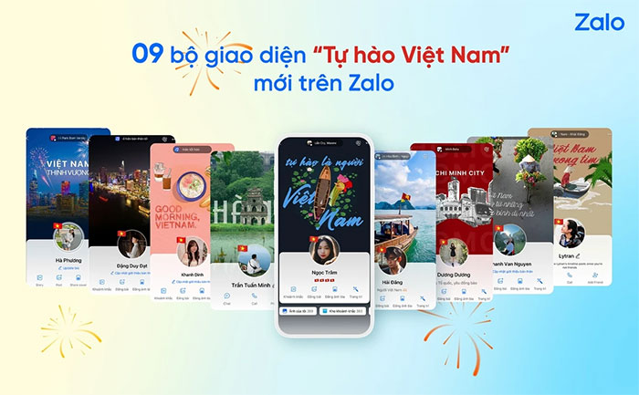 Bộ giao diện Tự hào Việt Nam và gắn cờ Tổ quốc trên avatar Zalo