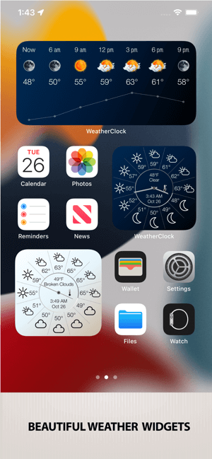 Weather Clock Widget for ios