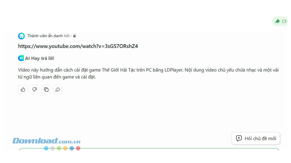 Trả về tóm tắt hoặc giải thích chi tiết