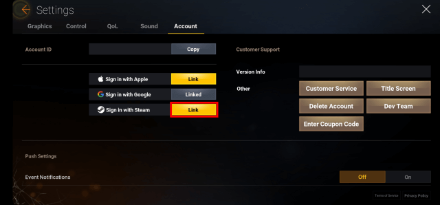 Liên kết tài khoản để chơi Darkest Days đa nền tảng