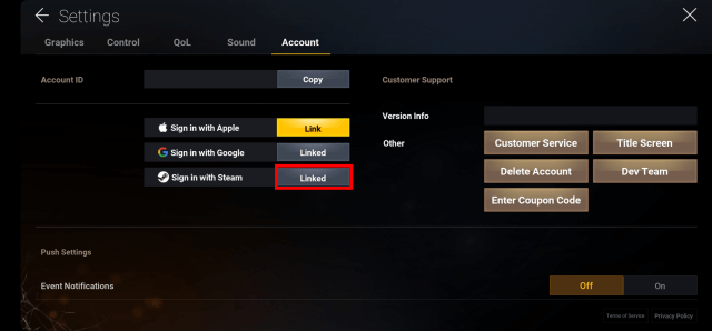 Liên kết tài khoản để chơi Darkest Days đa nền tảng