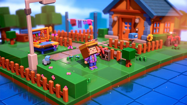 Xây dựng thị trấn khối vuông và cuộc sống vui vẻ trong game Blockfeet