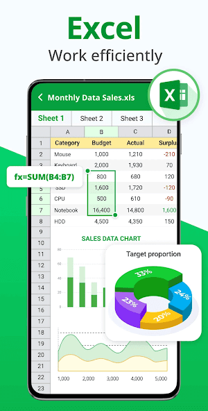 Hoạt động hiệu quả trên các file Excel