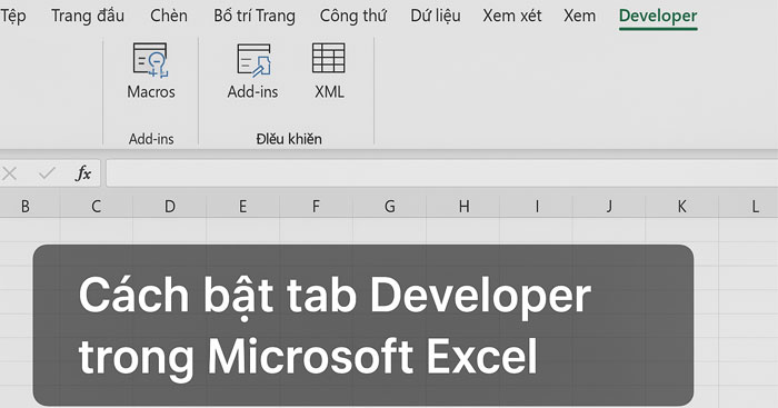Cách bật tab Developer trong Microsoft Excel - Download.com.vn