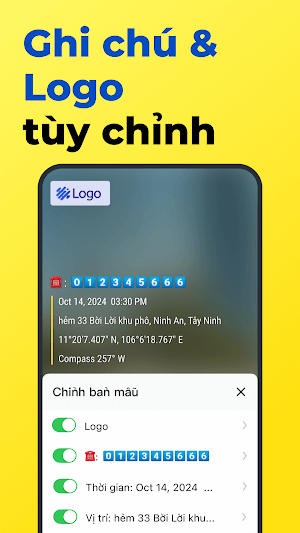 Thêm ghi chú, logo