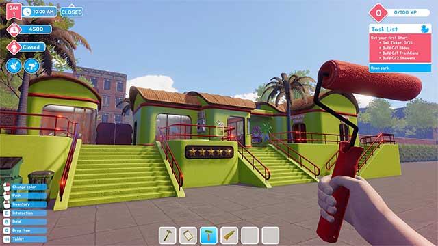 Sơn tường và cầu trượt, thiết kế các công trình,...